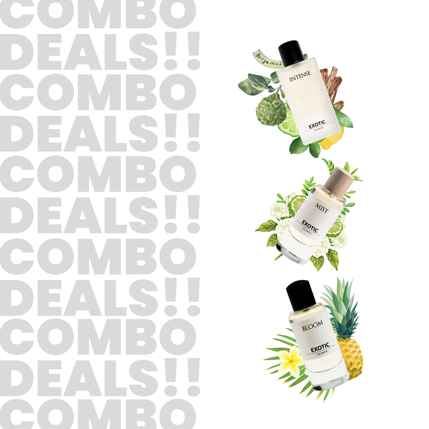 INTENSE, MIST & BLOOM Combo - Best Seller Exotic Combo
