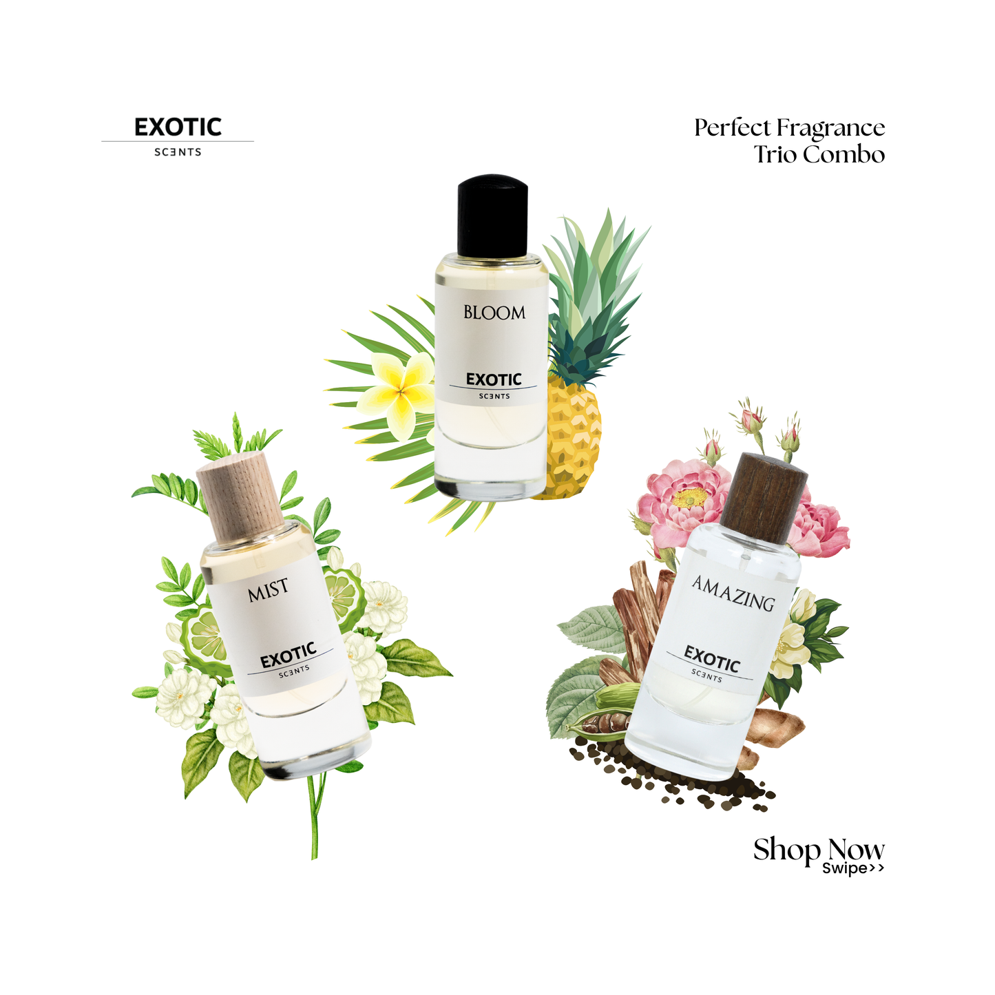 MIST, BLOOM & AMAZING Combo - Perfect Fragrance Trio